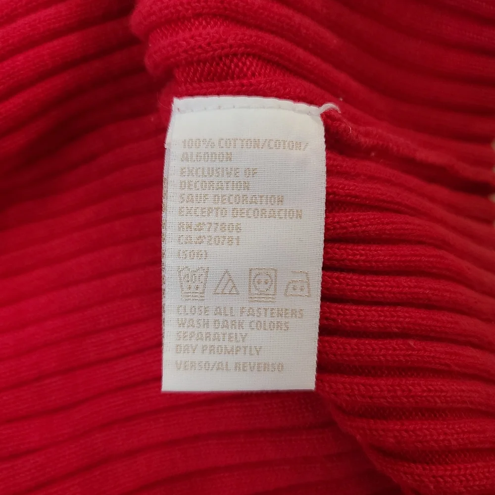 Tommy Hilfiger Red Ribbed Sweater - Picture 4 of 9